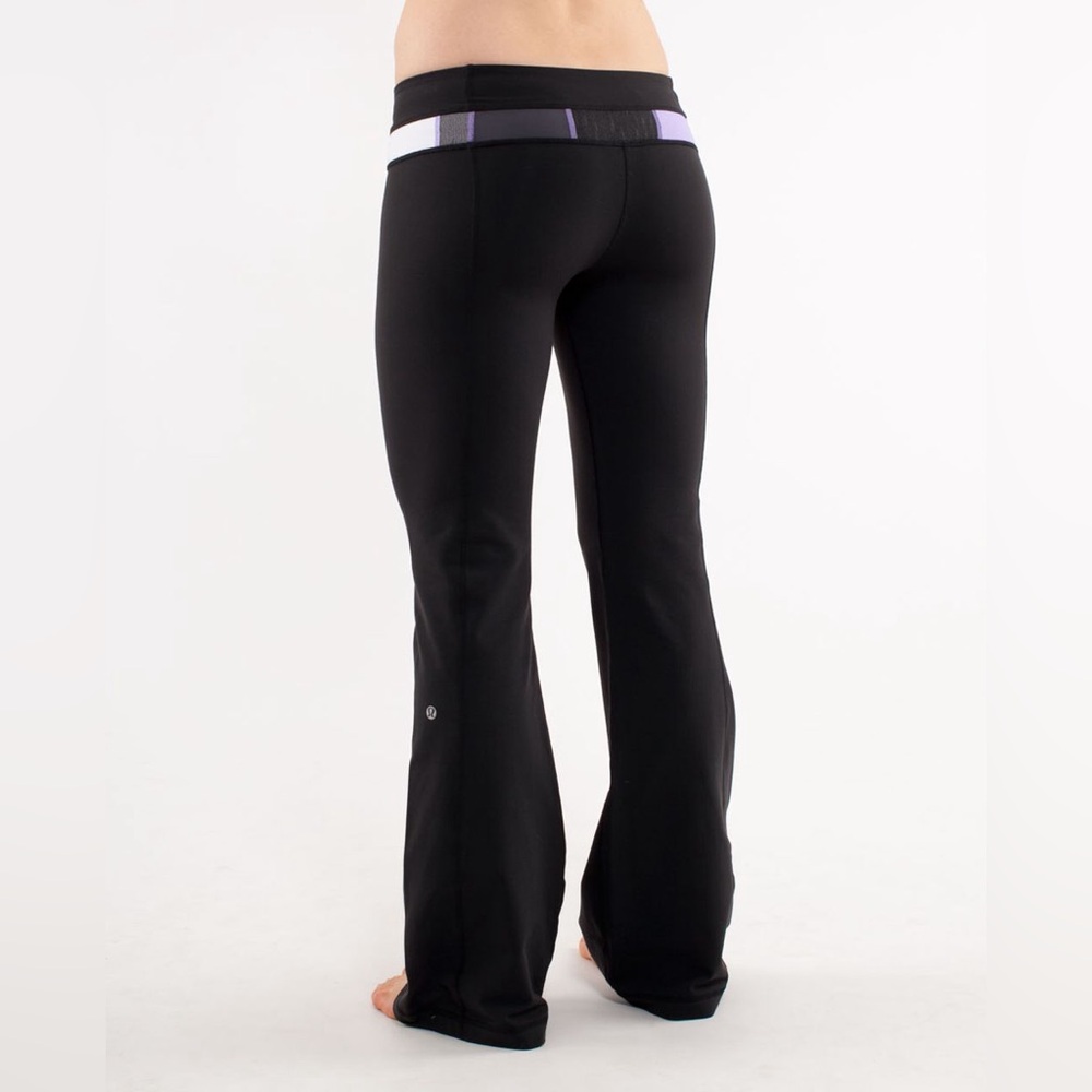 Lululemon The Groove Flare Pants in Black & Quilt, Women’s size 4 - Picture 14 of 14